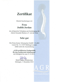 AGR zertifiziertes Fachgeschft fr den Bereich Schulranzen 